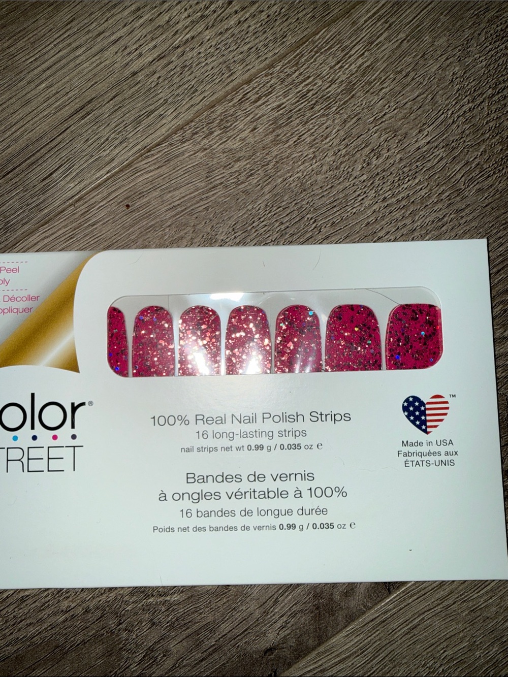 Color Street Nail Strips Set in Yellow, Pink, Hot Pink, Glitter Pink, Coral - Picture 7 of 7